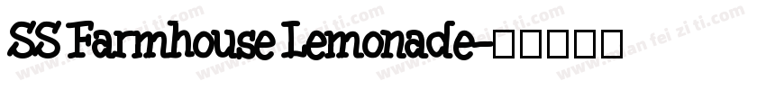 SS Farmhouse Lemonade字体转换